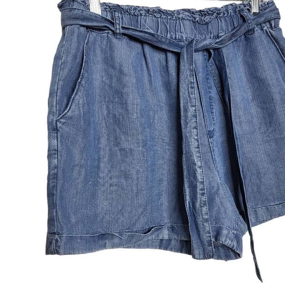 Velvet Heart Tencel Chambray High Rise Pull On Shorts Size Small - Picture 2 of 7